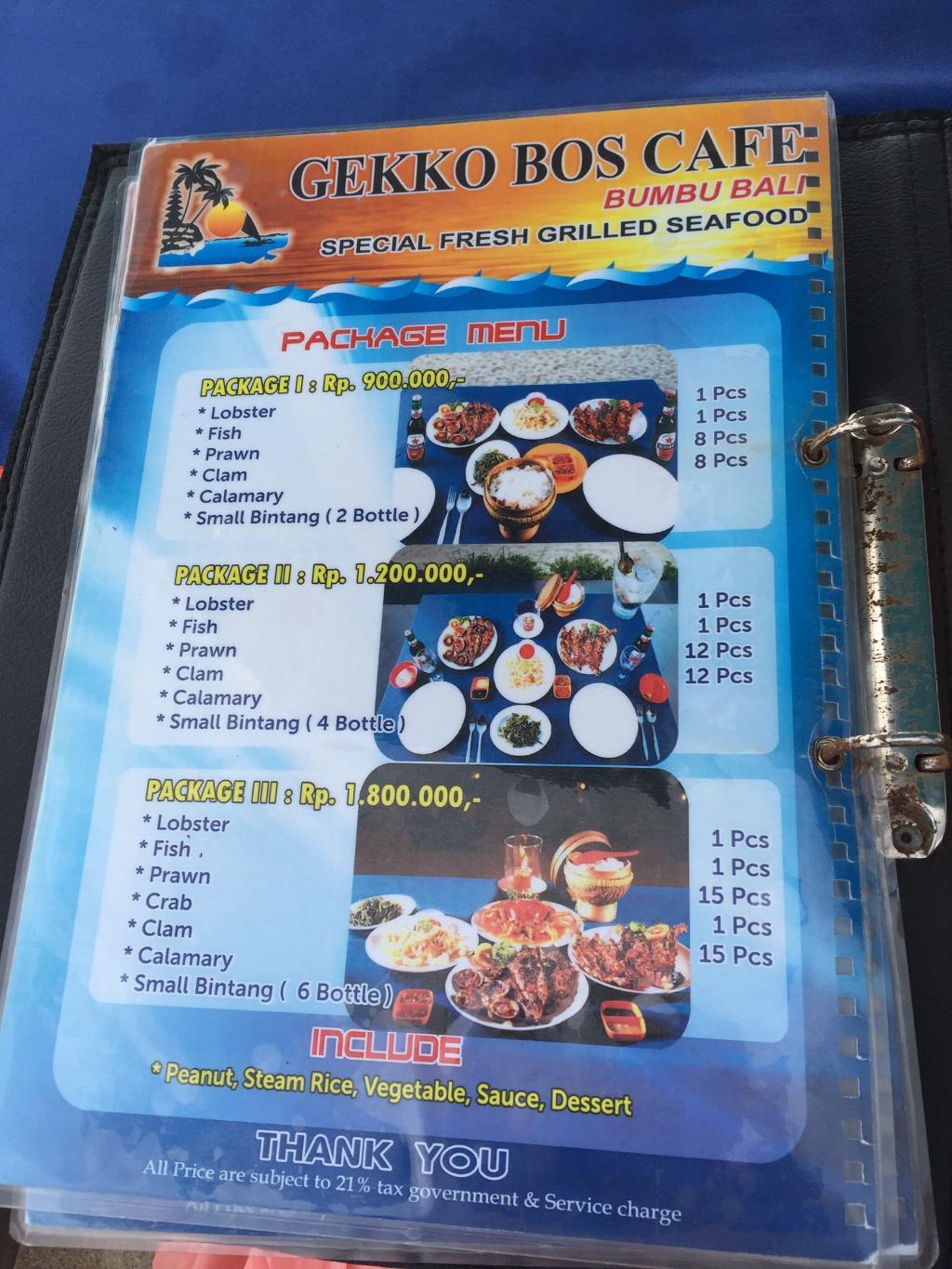 Blue Ocean Seafood Jimbaran Menu, Reviews and Photos - Jl. Pasir Putih ...